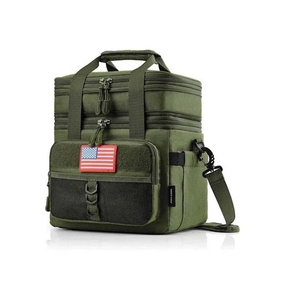 👉 Tactical Lunch Box for Men, Double Deck Expandable Insulated Lunch Bag